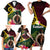 Vanuatu Indipendens Dei Family Matching Short Sleeve Bodycon Dress and Hawaiian Shirt Boars Tusk and Melanesian Warrior Hibiscus