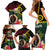 Vanuatu Indipendens Dei Family Matching Short Sleeve Bodycon Dress and Hawaiian Shirt Boars Tusk and Melanesian Warrior Hibiscus