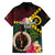 Vanuatu Indipendens Dei Hawaiian Shirt Boars Tusk and Melanesian Warrior Hibiscus