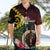 Vanuatu Indipendens Dei Hawaiian Shirt Boars Tusk and Melanesian Warrior Hibiscus