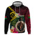 Vanuatu Indipendens Dei Hoodie Boars Tusk and Melanesian Warrior Hibiscus