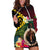 Vanuatu Indipendens Dei Hoodie Dress Boars Tusk and Melanesian Warrior Hibiscus