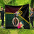 Vanuatu Indipendens Dei Quilt Boars Tusk and Melanesian Warrior Hibiscus