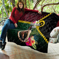 Vanuatu Indipendens Dei Quilt Boars Tusk and Melanesian Warrior Hibiscus LT03 - Polynesian Pride