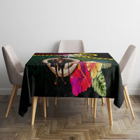 Vanuatu Indipendens Dei Tablecloth Boars Tusk and Melanesian Warrior Hibiscus LT03 - Polynesian Pride