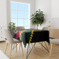 Vanuatu Indipendens Dei Tablecloth Boars Tusk and Melanesian Warrior Hibiscus LT03 - Polynesian Pride