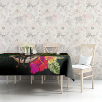 Vanuatu Indipendens Dei Tablecloth Boars Tusk and Melanesian Warrior Hibiscus LT03 - Polynesian Pride