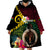 Vanuatu Indipendens Dei Wearable Blanket Hoodie Boars Tusk and Melanesian Warrior Hibiscus