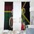 Vanuatu Indipendens Dei Window Curtain Boars Tusk and Melanesian Warrior Hibiscus