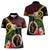 Vanuatu Indipendens Dei Women Polo Shirt Boars Tusk and Melanesian Warrior Hibiscus