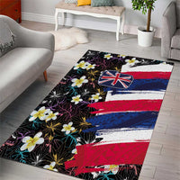 Hawaiian Flag Day Area Rug Tropical Flowers and Leaves LT03 - Polynesian Pride