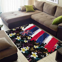 Hawaiian Flag Day Area Rug Tropical Flowers and Leaves LT03 - Polynesian Pride
