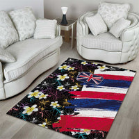 Hawaiian Flag Day Area Rug Tropical Flowers and Leaves LT03 - Polynesian Pride