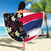 Hawaiian Flag Day Beach Blanket Tropical Flowers and Leaves LT03 - Polynesian Pride