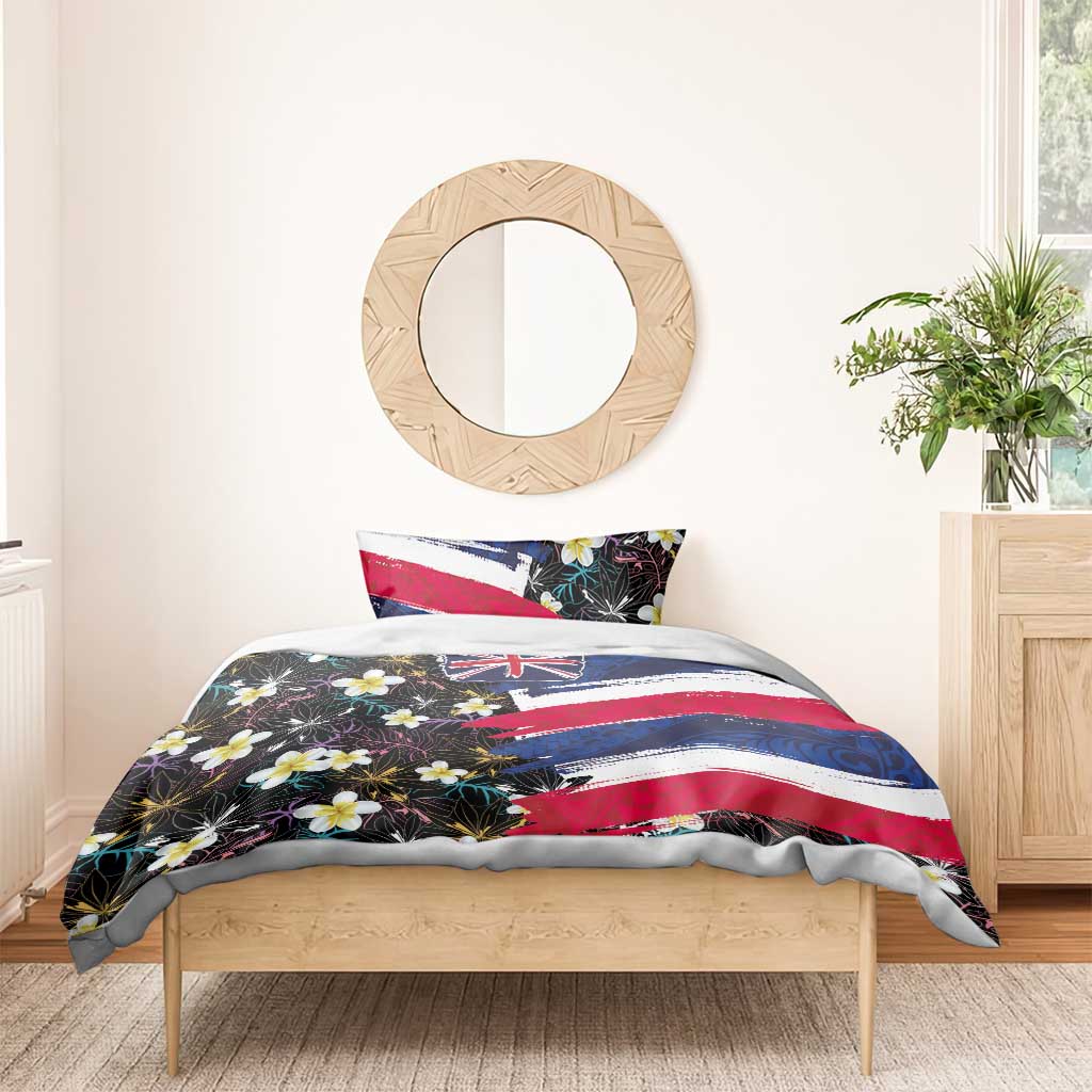 Hawaiian Flag Day Bedding Set Tropical Flowers and Leaves LT03 - Polynesian Pride
