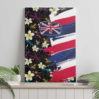 Hawaiian Flag Day Canvas Wall Art Tropical Flowers and Leaves LT03 - Polynesian Pride