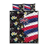 Hawaiian Flag Day Quilt Bed Set Tropical Flowers and Leaves LT03 - Polynesian Pride