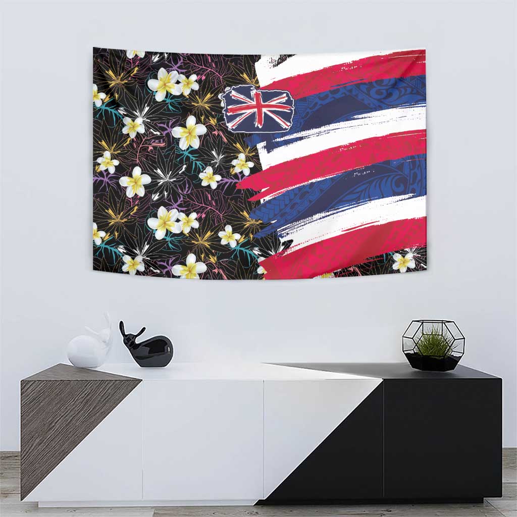 Hawaiian Flag Day Tapestry Tropical Flowers and Leaves LT03 - Polynesian Pride