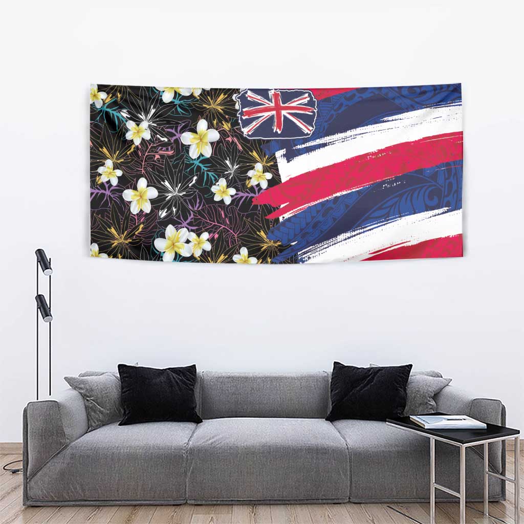 Hawaiian Flag Day Tapestry Tropical Flowers and Leaves LT03 - Polynesian Pride