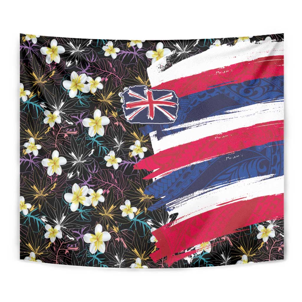 Hawaiian Flag Day Tapestry Tropical Flowers and Leaves LT03 - Polynesian Pride