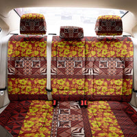 Samoa Siapo and Tapa Back Car Seat Cover Pacific Tribal Pattern with Hibiscus Striped Style LT03 - Polynesian Pride
