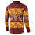 Samoa Siapo and Tapa Button Sweatshirt Pacific Tribal Pattern with Hibiscus Striped Style