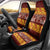 Samoa Siapo and Tapa Car Seat Cover Pacific Tribal Pattern with Hibiscus Striped Style