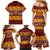 Samoa Siapo and Tapa Family Matching Mermaid Dress and Hawaiian Shirt Pacific Tribal Pattern with Hibiscus Striped Style