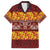 Samoa Siapo and Tapa Family Matching Off Shoulder Short Dress and Hawaiian Shirt Pacific Tribal Pattern with Hibiscus Striped Style