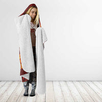 Samoa Siapo and Tapa Hooded Blanket Pacific Tribal Pattern with Hibiscus Striped Style LT03 - Polynesian Pride