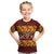 Samoa Siapo and Tapa Kid T Shirt Pacific Tribal Pattern with Hibiscus Striped Style