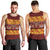 Samoa Siapo and Tapa Men Tank Top Pacific Tribal Pattern with Hibiscus Striped Style