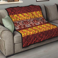 Samoa Siapo and Tapa Quilt Pacific Tribal Pattern with Hibiscus Striped Style LT03 - Polynesian Pride