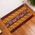 Samoa Siapo and Tapa Rubber Doormat Pacific Tribal Pattern with Hibiscus Striped Style