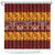 Samoa Siapo and Tapa Shower Curtain Pacific Tribal Pattern with Hibiscus Striped Style