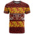 Samoa Siapo and Tapa T Shirt Pacific Tribal Pattern with Hibiscus Striped Style