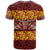 Samoa Siapo and Tapa T Shirt Pacific Tribal Pattern with Hibiscus Striped Style