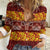 Samoa Siapo and Tapa Women Casual Shirt Pacific Tribal Pattern with Hibiscus Striped Style