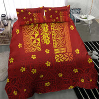 Samoa Tapa Pacific Tribal Pattern Bedding Set Hibiscus and Plumeria LT03 - Polynesian Pride