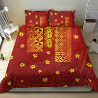 Samoa Tapa Pacific Tribal Pattern Bedding Set Hibiscus and Plumeria LT03 - Polynesian Pride