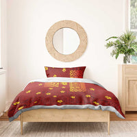 Samoa Tapa Pacific Tribal Pattern Bedding Set Hibiscus and Plumeria LT03 - Polynesian Pride