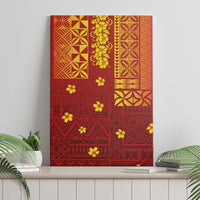 Samoa Tapa Pacific Tribal Pattern Canvas Wall Art Hibiscus and Plumeria LT03 - Polynesian Pride