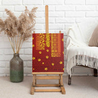Samoa Tapa Pacific Tribal Pattern Canvas Wall Art Hibiscus and Plumeria LT03 - Polynesian Pride