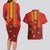 Samoa Tapa Pacific Tribal Pattern Couples Matching Long Sleeve Bodycon Dress and Hawaiian Shirt Hibiscus and Plumeria