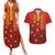 Samoa Tapa Pacific Tribal Pattern Couples Matching Summer Maxi Dress and Hawaiian Shirt Hibiscus and Plumeria