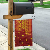 Samoa Tapa Pacific Tribal Pattern Garden Flag Hibiscus and Plumeria LT03 - Polynesian Pride