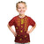 Samoa Tapa Pacific Tribal Pattern Kid T Shirt Hibiscus and Plumeria