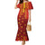 Samoa Tapa Pacific Tribal Pattern Mermaid Dress Hibiscus and Plumeria