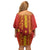 Samoa Tapa Pacific Tribal Pattern Off Shoulder Short Dress Hibiscus and Plumeria