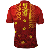 Samoa Tapa Pacific Tribal Pattern Polo Shirt Hibiscus and Plumeria LT03 - Polynesian Pride